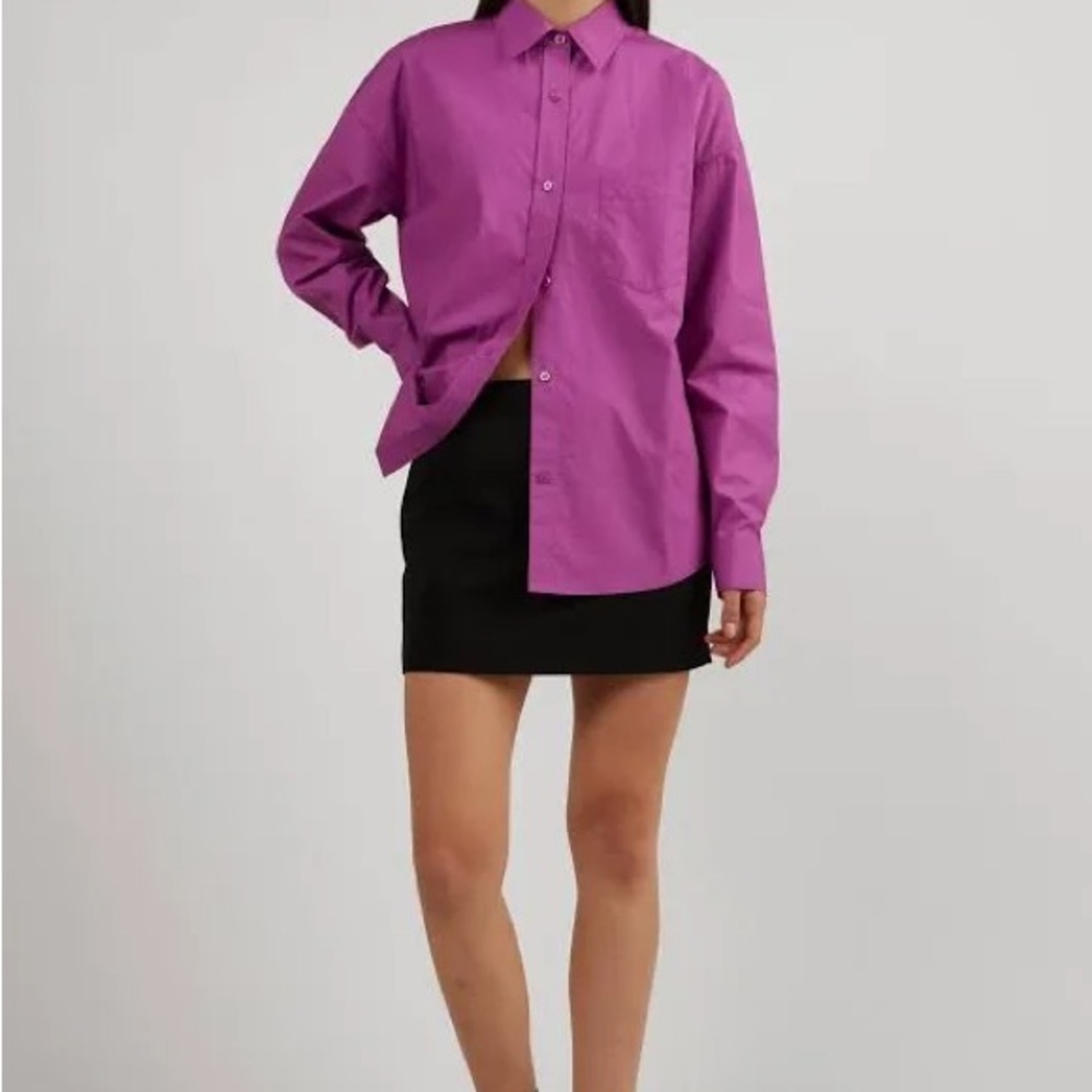 Oak + Fort Oversized Cotton Poplin Shirt NWT